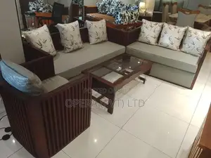 Minimalist Mahogany Sofa Set