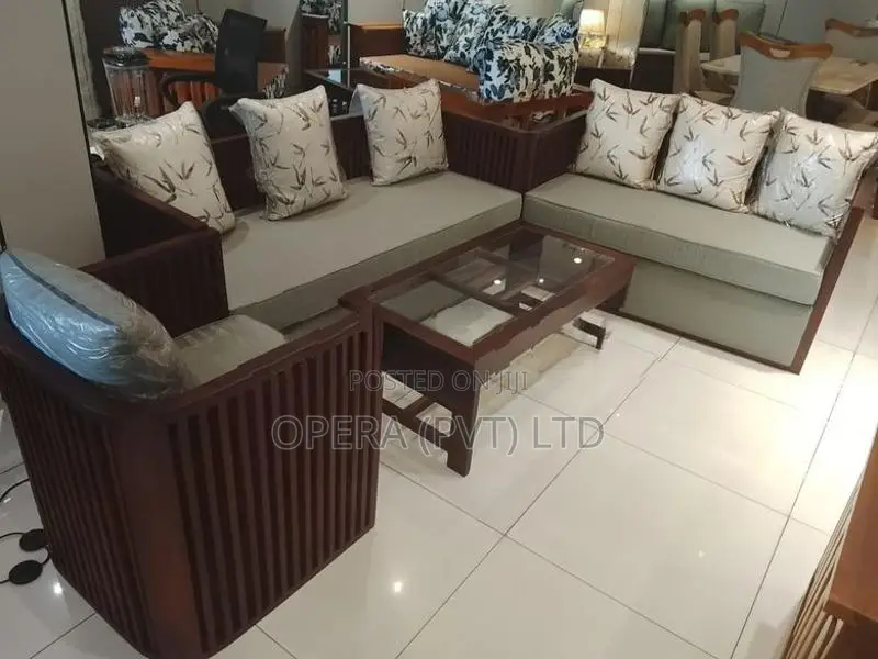 Minimalist Mahogany Sofa Set