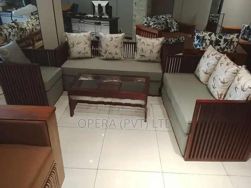 Minimalist Mahogany Sofa Set