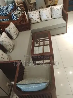 Minimalist Mahogany Sofa Set