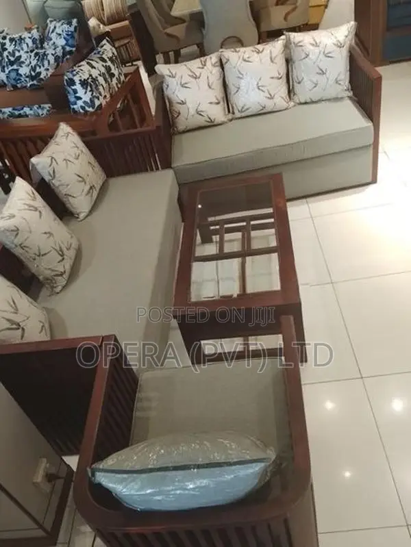 Minimalist Mahogany Sofa Set