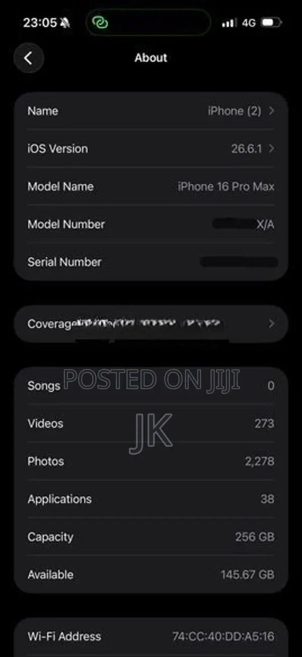 Apple iPhone 16 Pro Max 256GB (Used)