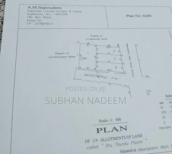 Property For Sale On Meerakerny Road, Eravur, Sri Lanka In Batticaloa