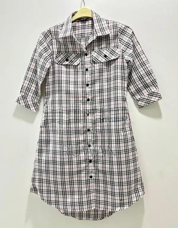 Plaid Button-Down Shirt Dress