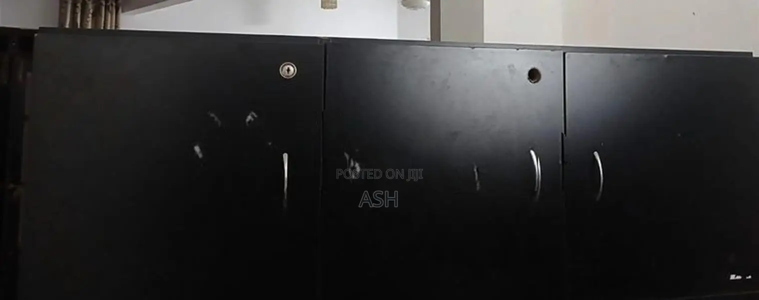 Storage Cupboard Black