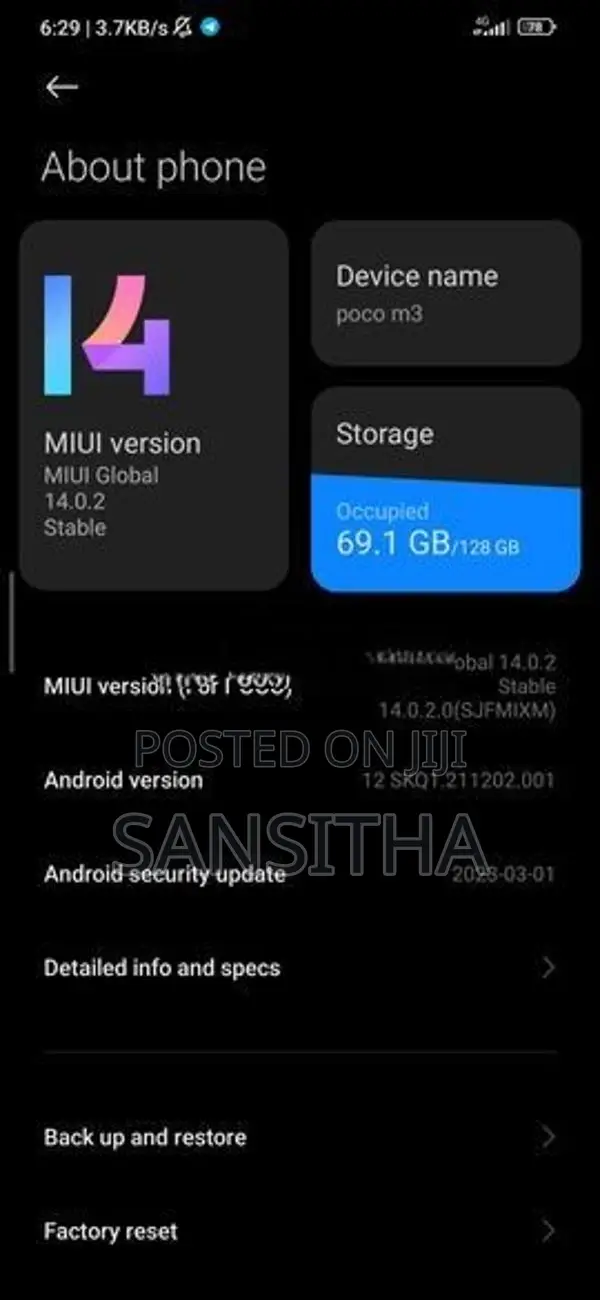 Xiaomi Poco M3 (Used)