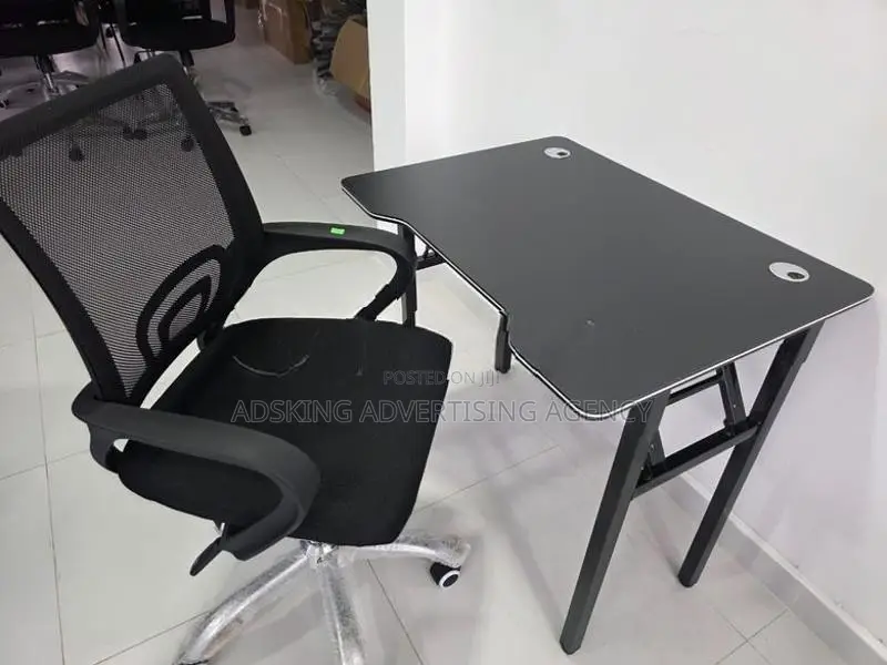 New Office Chair With Table Full Set