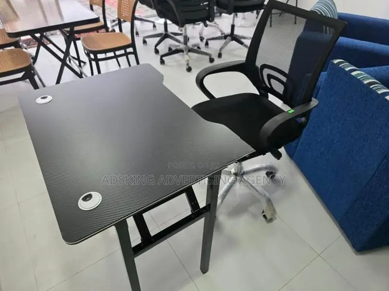New Office Chair With Table Full Set