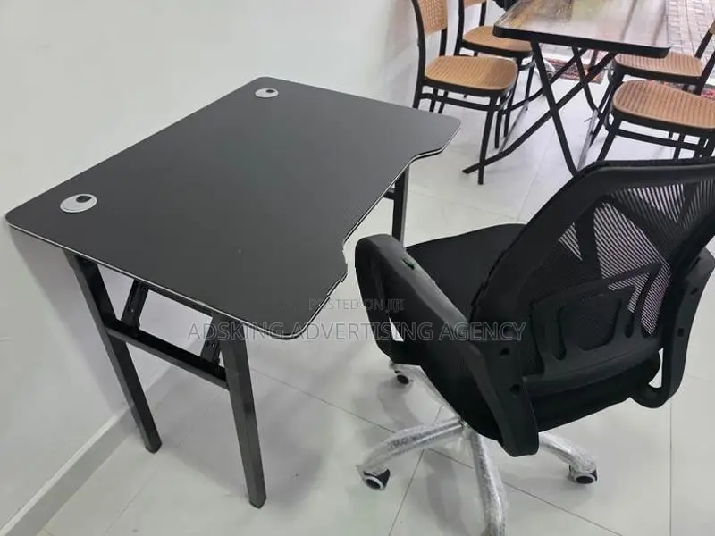 New Office Chair With Table Full Set