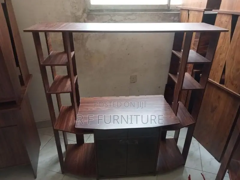 Melamine T V Stand With Setup Cupboard