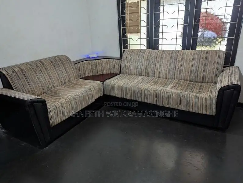 Damro Hawai Corner Sofa (PVC Cloth + Fabric)