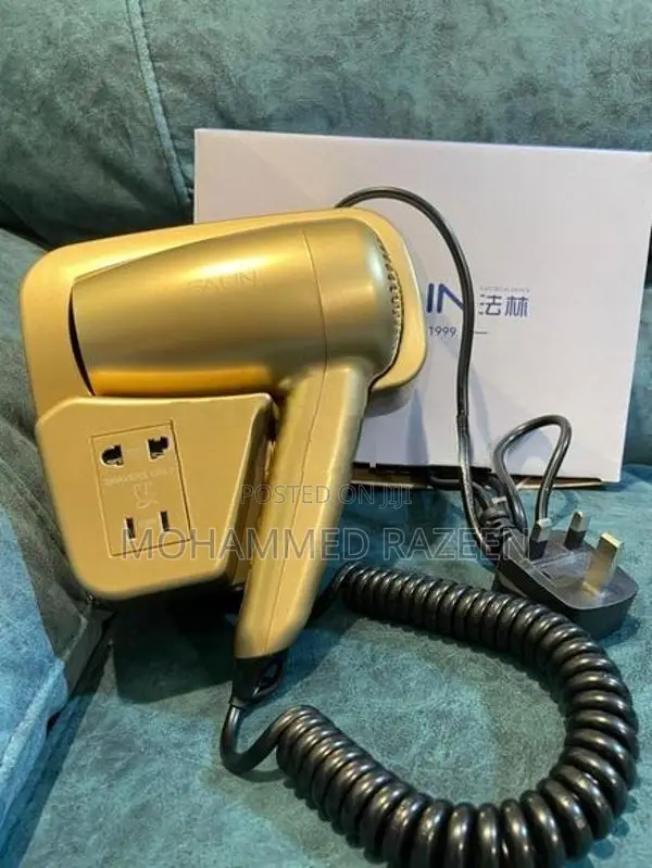 Wall Mounted Hair Dryer Gold