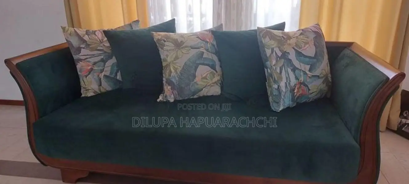 Teak Wood Sofa Set with Coffee Table