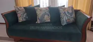 Teak Wood Sofa Set with Coffee Table
