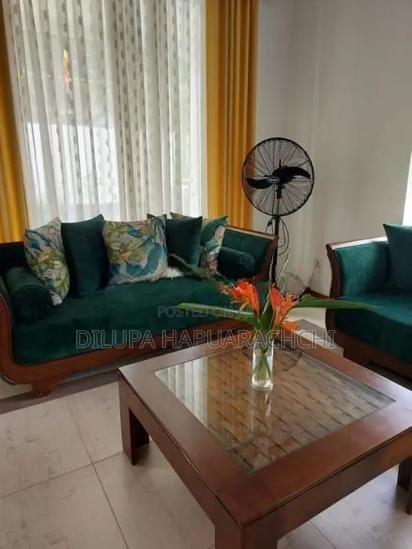 Teak Wood Sofa Set with Coffee Table