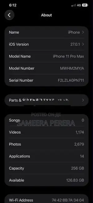 Apple iPhone 11 Pro Max GB (Used)