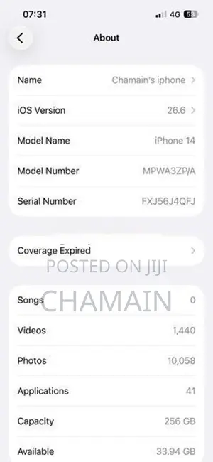 Apple iPhone 14 256GB (Used)