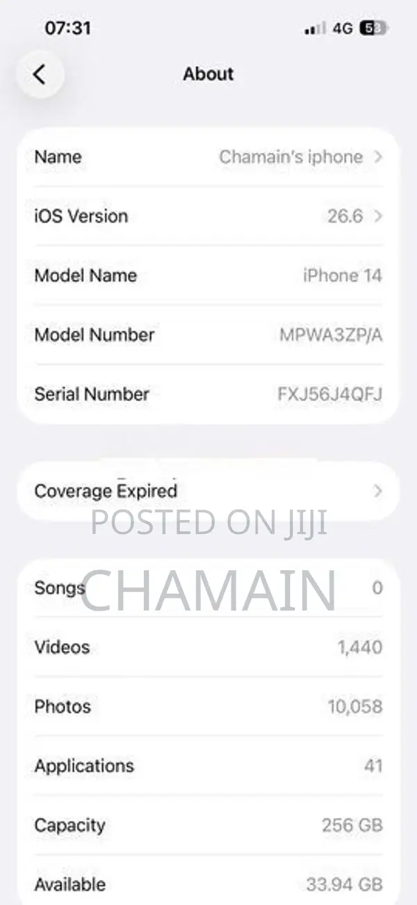 Apple iPhone 14 256GB (Used)