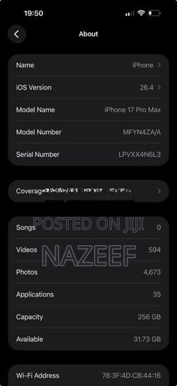 Apple iPhone 17 Pro Max (Used)