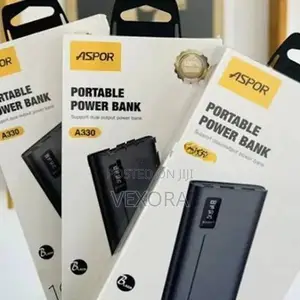 Aspor A330 Power Bank 10000mAh – 2 Output Ports