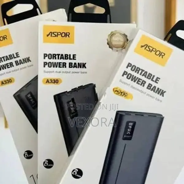 Aspor A330 Power Bank 10000mAh – 2 Output Ports