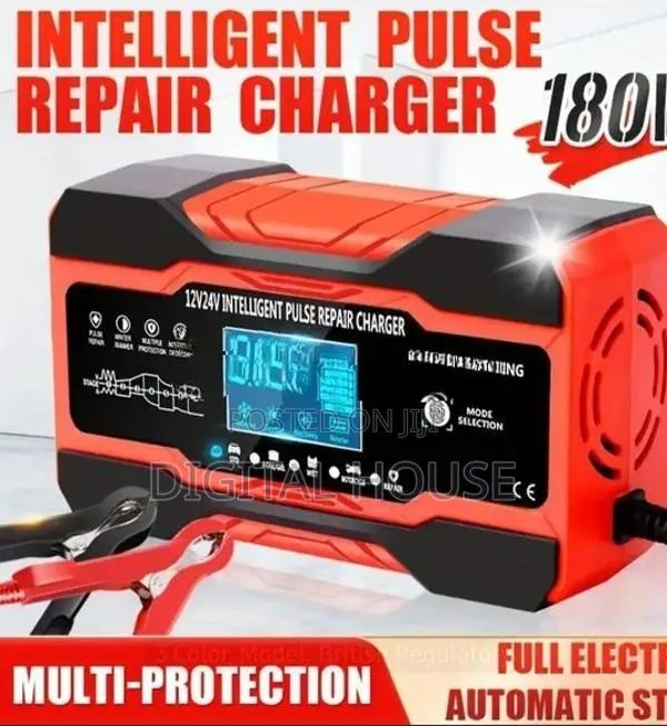 Battery Charger 12v/24v Digital Smart Fast 10A Batteries (5A- 400A) ne