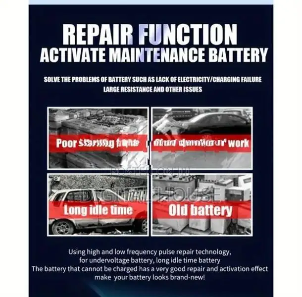 Battery Charger 12v/24v Digital Smart Fast 10A Batteries (5A- 400A) ne
