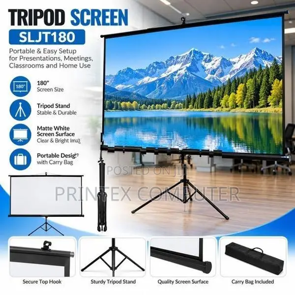 Eco Plus Tripod Projector Screen 6*6 Model: SLJT180