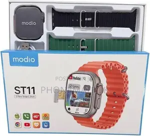 Modio-ST11 Smartwatch With 3 Pairs Strap,2.2 Inch