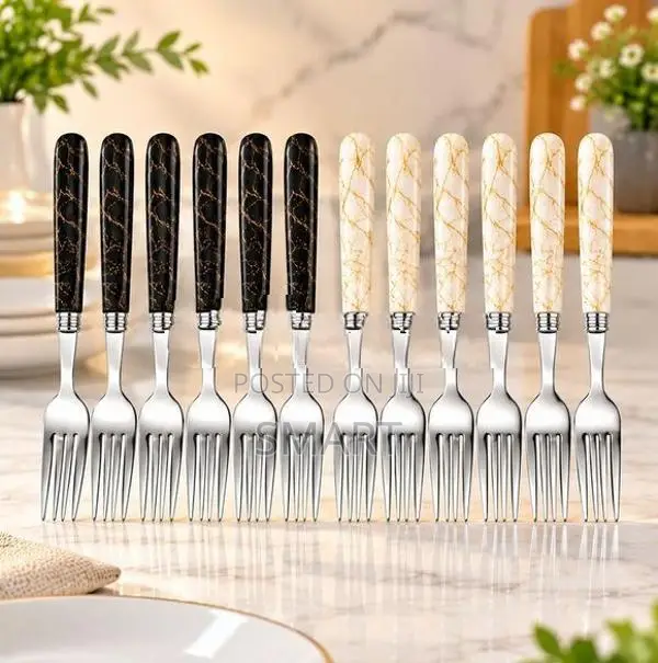 Marble Design Stainless Steel 6PCS Fork Set - FSP60