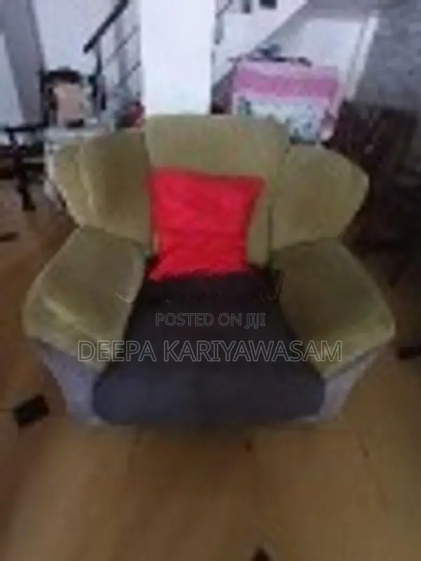 Damro Olive Green With Ash Color Sofa Set