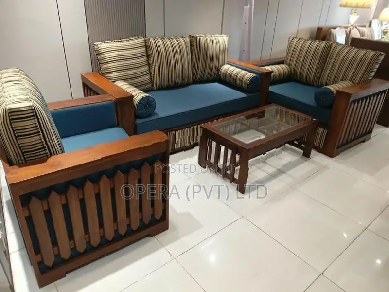 Luxury Teak Wood Sofa Set