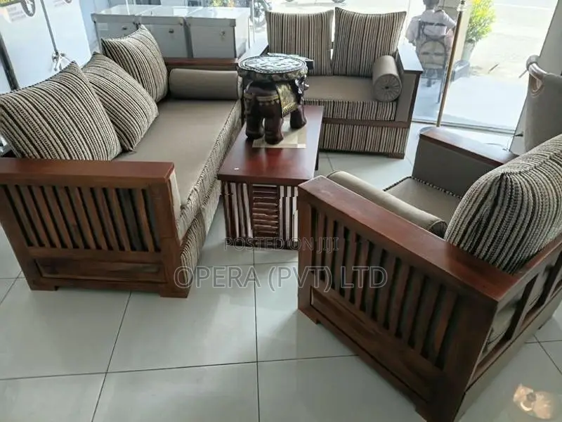 Modern Teak Wood Sofa Set