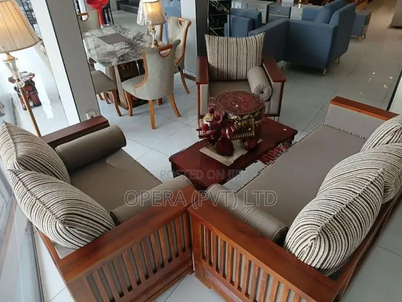 Modern Teak Wood Sofa Set