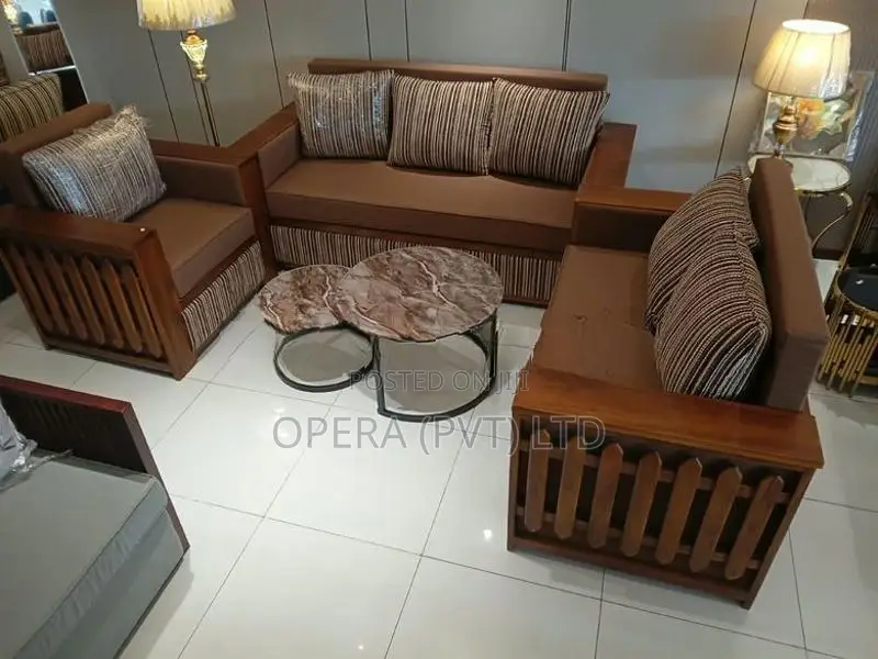 Timeless Teak Wood Sofa Set