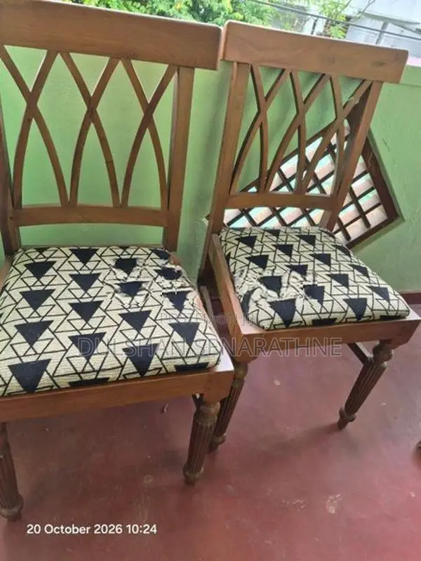 e_h_cooray Teak Dinning Table 7×3.6 Feet With 6 chairs.orginal .