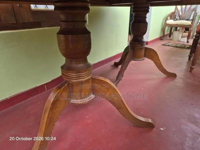 e_h_cooray Teak Dinning Table 7×3.6 Feet With 6 chairs.orginal .