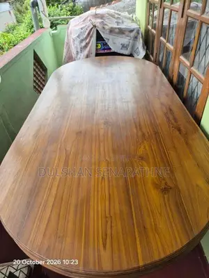 e_h_cooray Teak Dinning Table 7×3.6 Feet With 6 chairs.orginal .