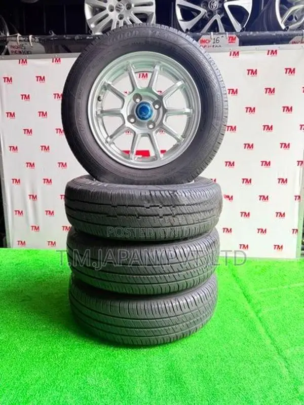 175-70-14 Tires with Alloy Wheels Set 14 Inch 4 Studs,5.5JJ. 100 PCD