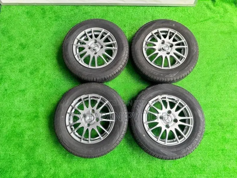 145-80-13 Tires with Alloy Wheels Set 13 Inch 4 Studs, 4JJ, 100 PCD