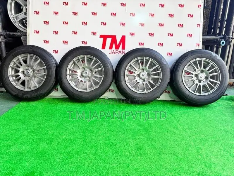 145-80-13 Tires with Alloy Wheels Set 13 Inch 4 Studs,100 PCD