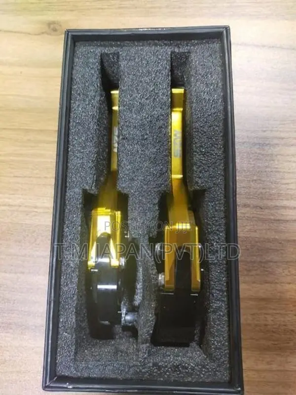 MZS Motorcycle Brake & Clutch Lever Set (Gold)