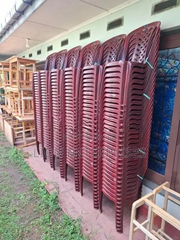 Plastic Maroon Chairs