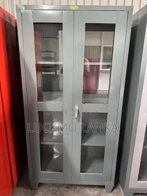 New 6x3 Glass Steel Office Cupboard (Nnn9l)
