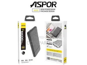 ASPOR A323 Power bank 10000MAH Fast Charging 2 input output phone