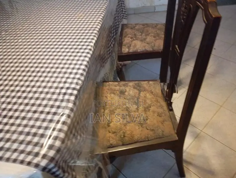 Wooden Timber Dining table - 7 Chairs