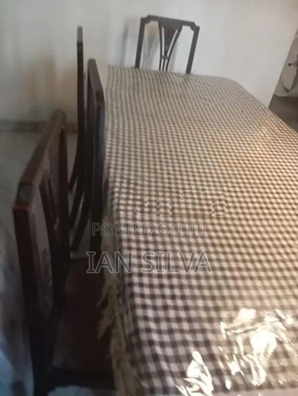 Wooden Timber Dining table - 7 Chairs