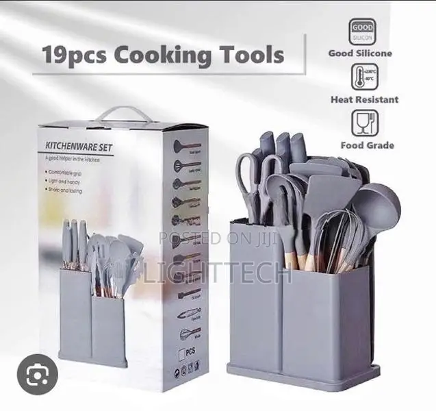 19 PCS Silicone Spoon With Knife Set