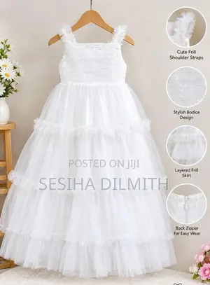 Beautiful White Frock For Girls