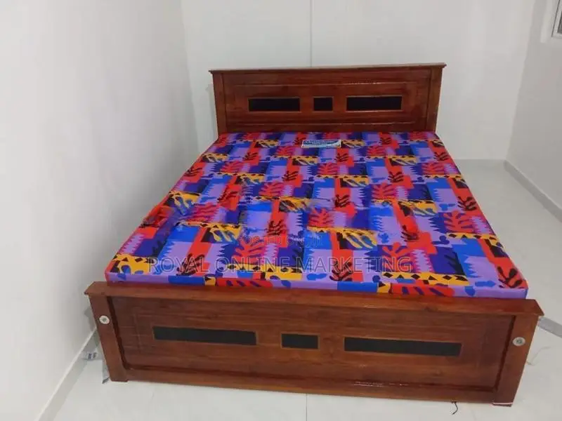 6 by 5 Teak Box Bed with Mattress (BM-7)